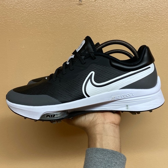 Nike React Air Zoom Infinity Tour NEXT% Spikeless Golf Shoes “Black Gray White” - Picture 3 of 17